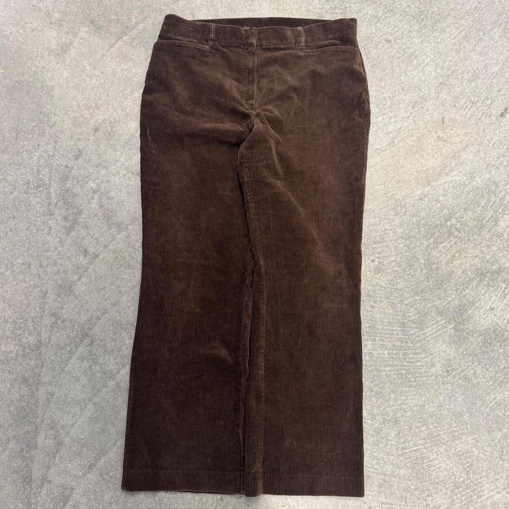 Brown Corudory Flare Pants Women's Wide Leg Indie Boho Earth Tone Boot Cut 12